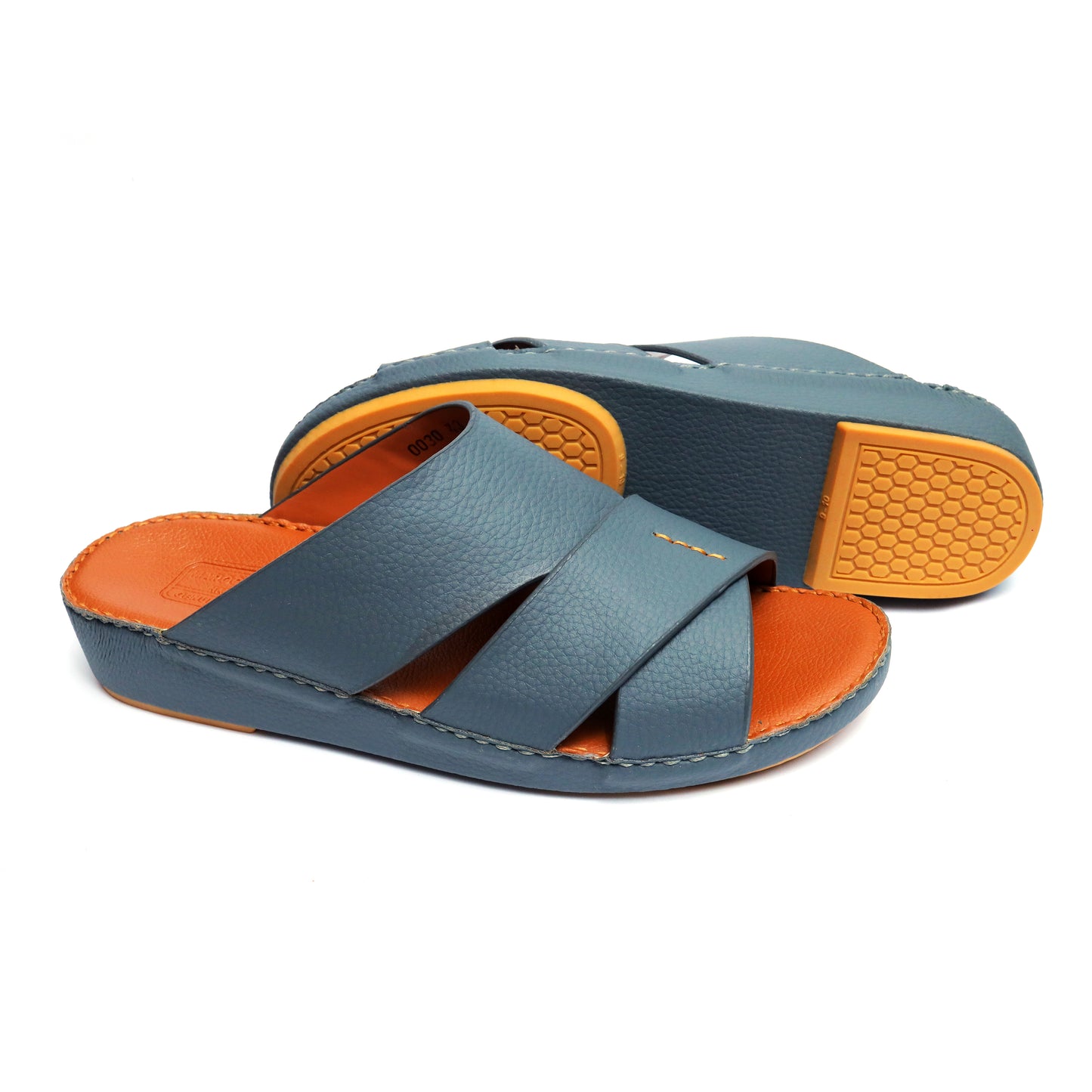 Maroos 0030 Blue Men’s Leather Arabic Sandal