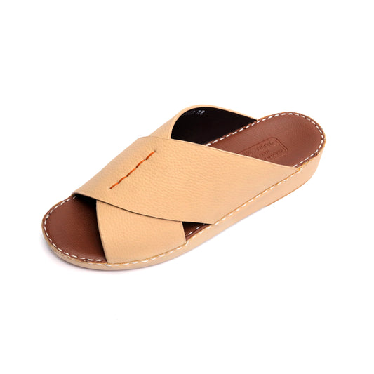 Maroos 0040 Beige Men’s Leather Arabic Sandal