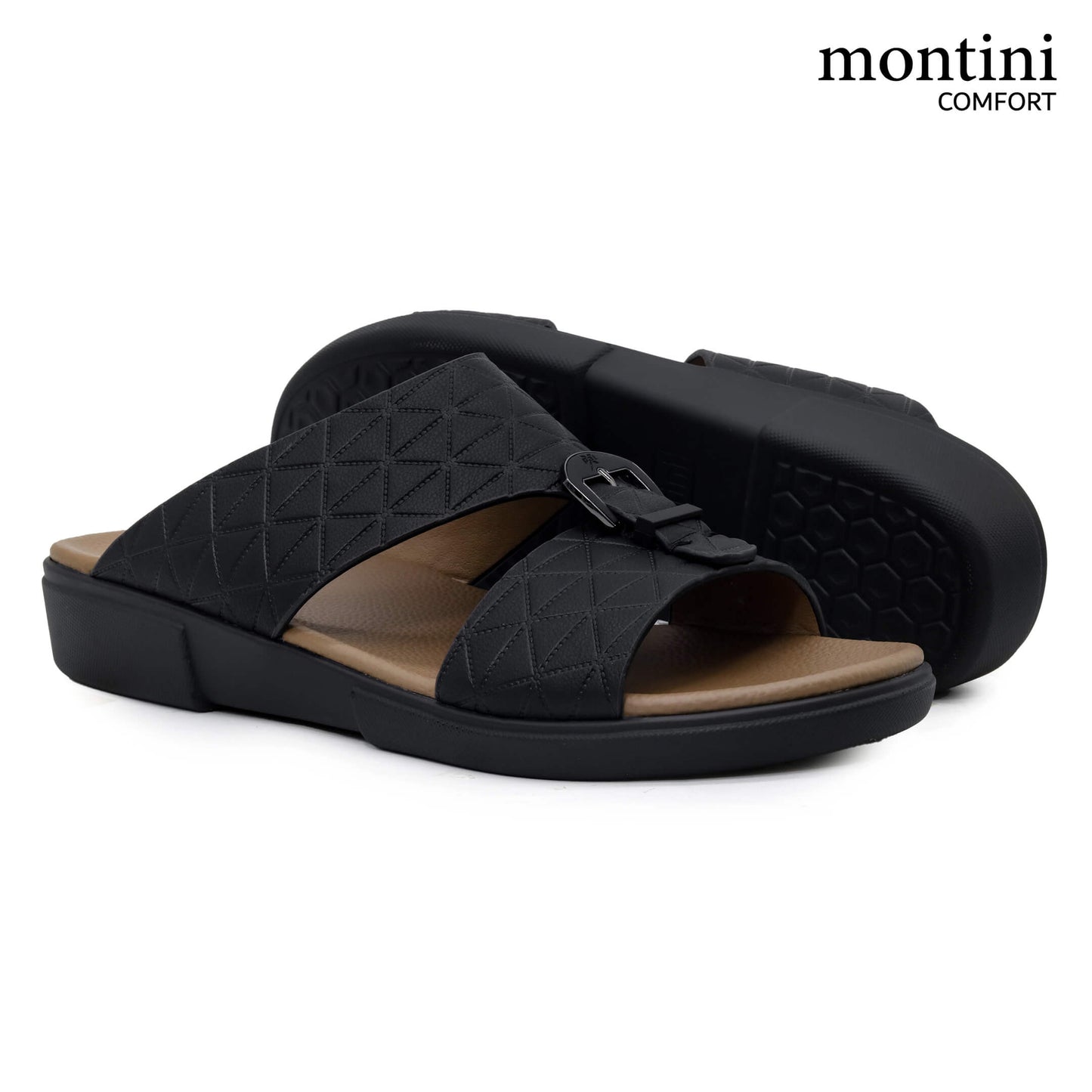 Montini M084(C65) Black Gents Arabic Sandal
