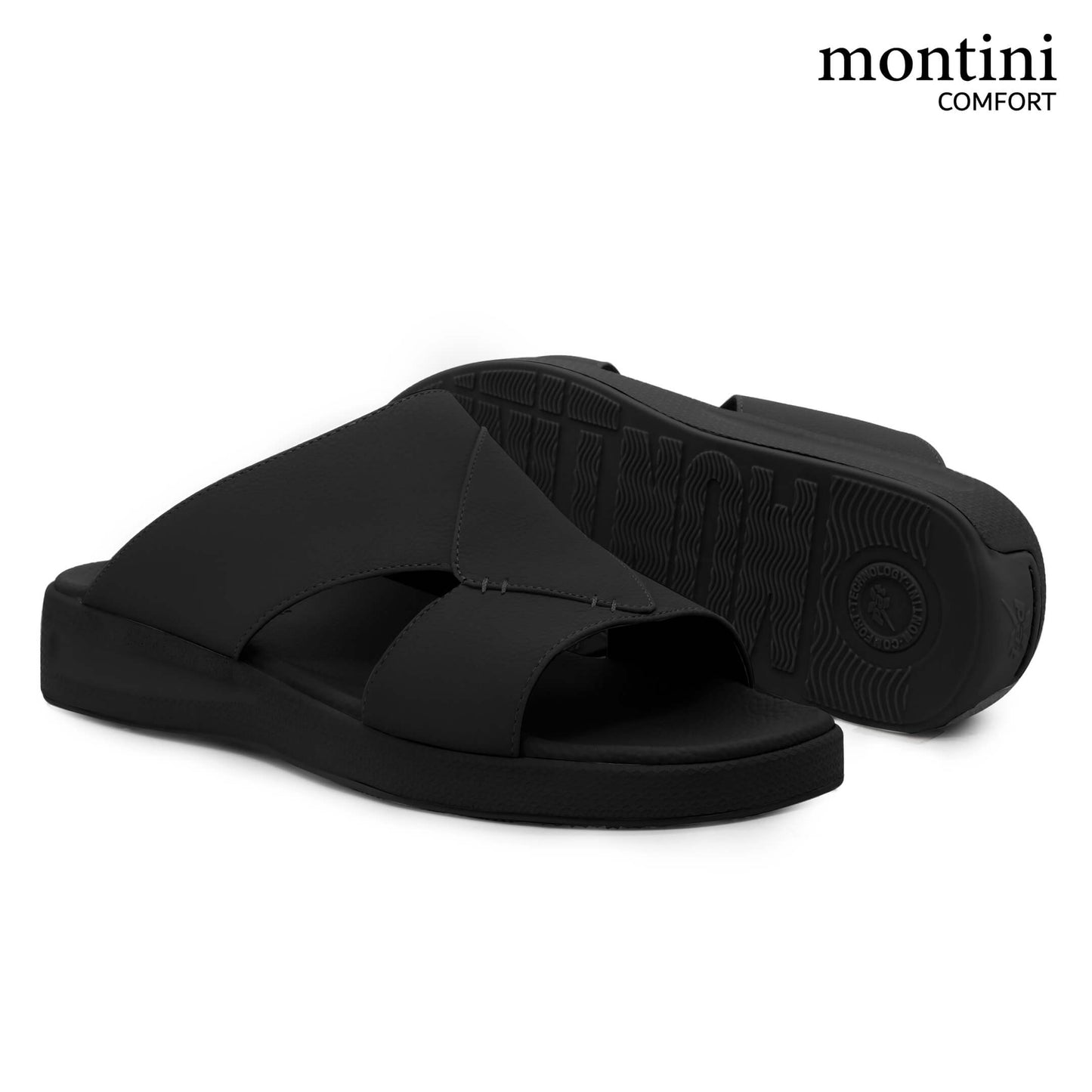 Montini M014(C94) Full Black Gents Arabic Sandal