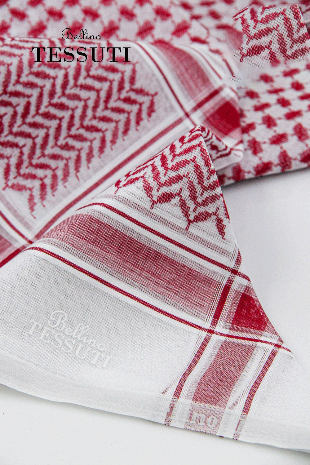 TESSUTI Premium Lightweight & Breathable Red Arabic Ghutra for Men