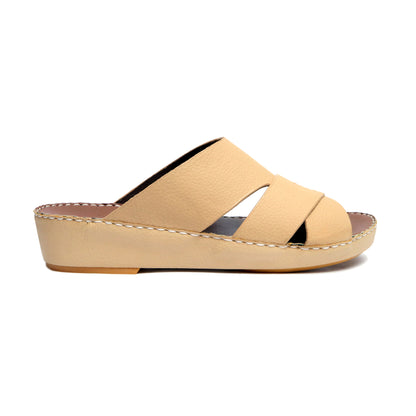Maroos 0030 Beige Men’s Leather Arabic Sandal