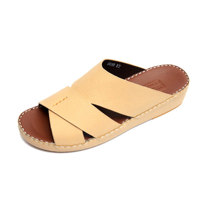 Maroos 0030 Beige Men’s Leather Arabic Sandal