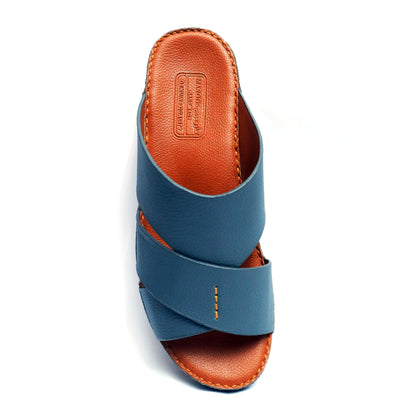 Maroos 0030 Blue Men’s Leather Arabic Sandal