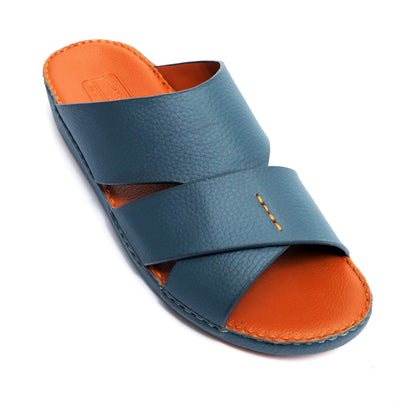 Maroos 0030 Blue Men’s Leather Arabic Sandal