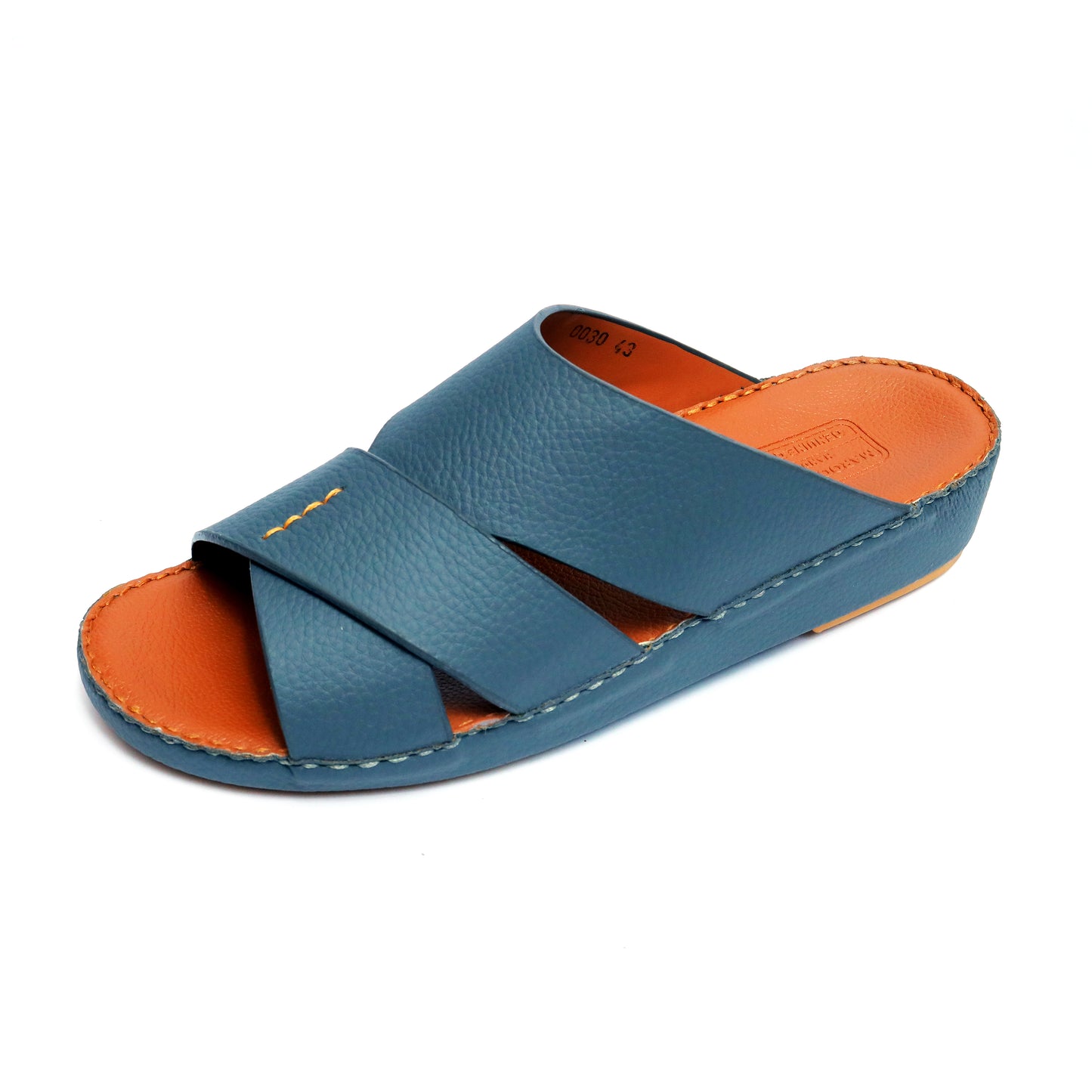 Maroos 0030 Blue Men’s Leather Arabic Sandal