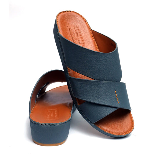 Maroos 0030 Blue Men’s Leather Arabic Sandal