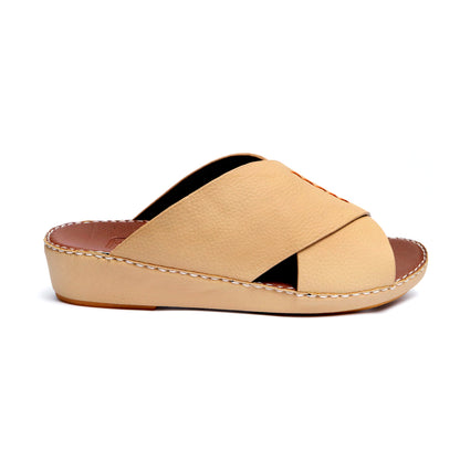 Maroos 0040 Beige Men’s Leather Arabic Sandal