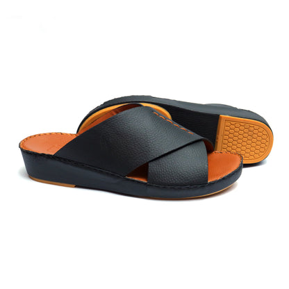 Maroos 0040 Black Men’s Leather Arabic Sandal
