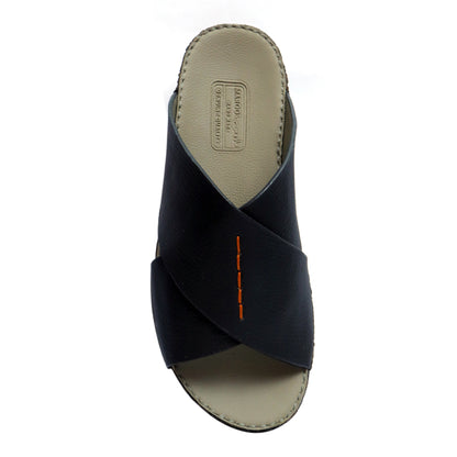 Maroos 0040 Black and Gray Men’s Leather Arabic Sandal