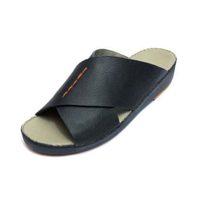 Maroos 0040 Black and Gray Men’s Leather Arabic Sandal