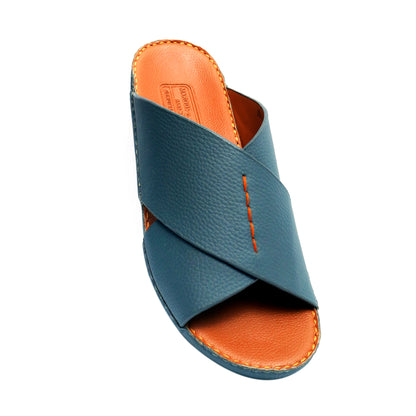 Maroos 0040 Blue Men’s Leather Arabic Sandal