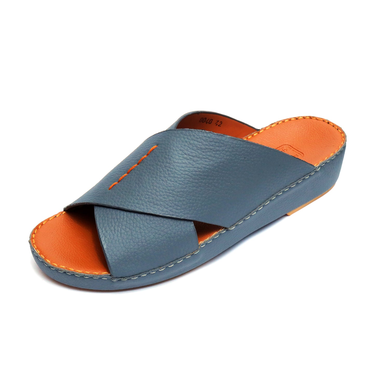 Maroos 0040 Blue Men’s Leather Arabic Sandal