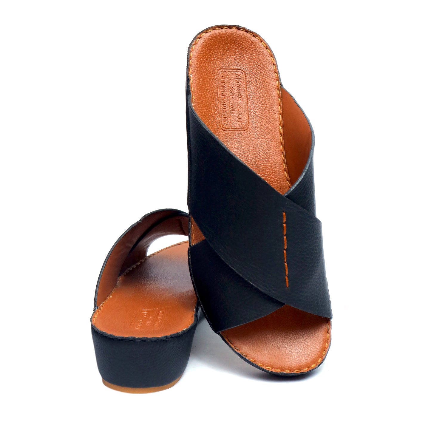 Maroos 0040 Black Men’s Leather Arabic Sandal