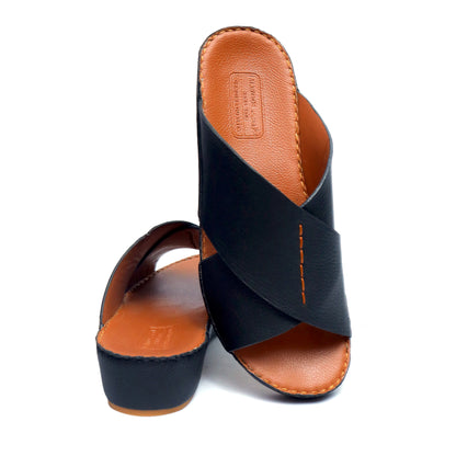 Maroos 0040 Black Men’s Leather Arabic Sandal