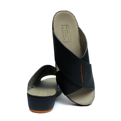 Maroos 0040 Black and Gray Men’s Leather Arabic Sandal