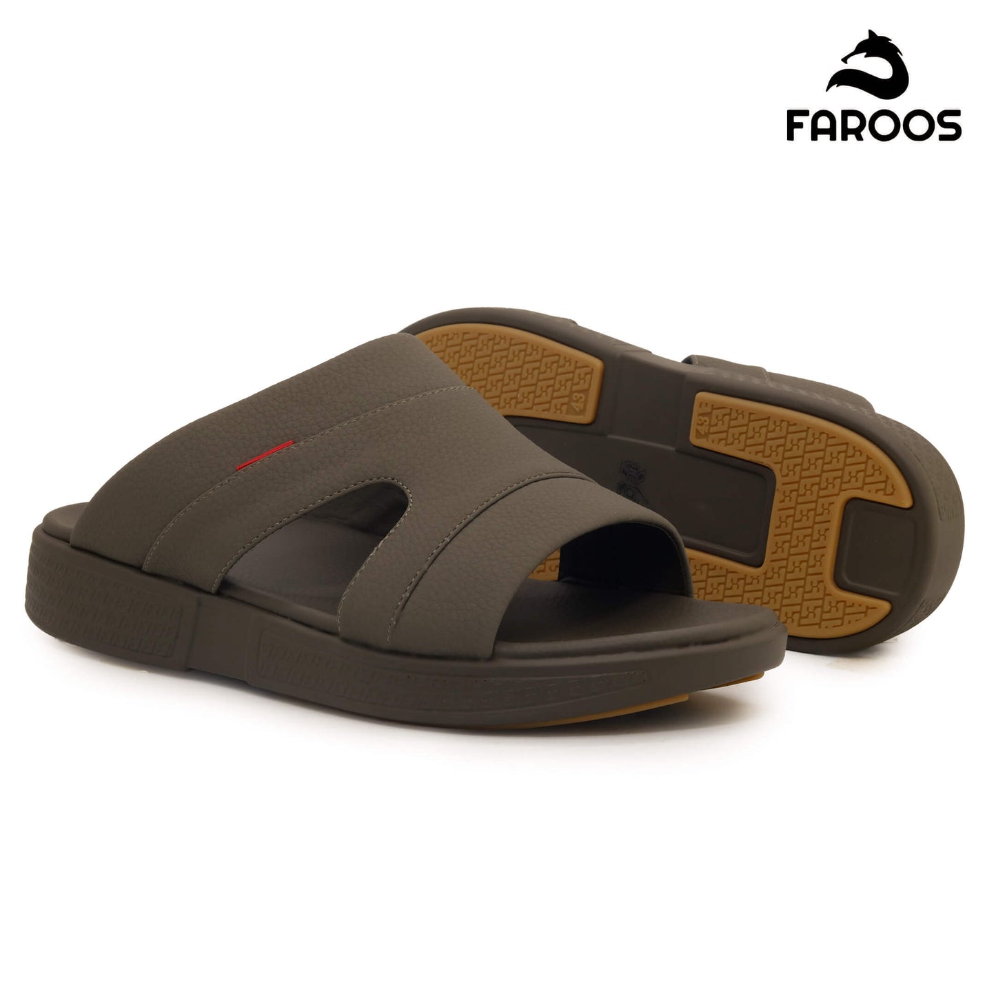 Faroos[F515]M099 Truffle Gents Arabic Sandal