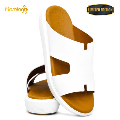 Flamingo Premium[FG112]7009 White Gents Arabic Sandal
