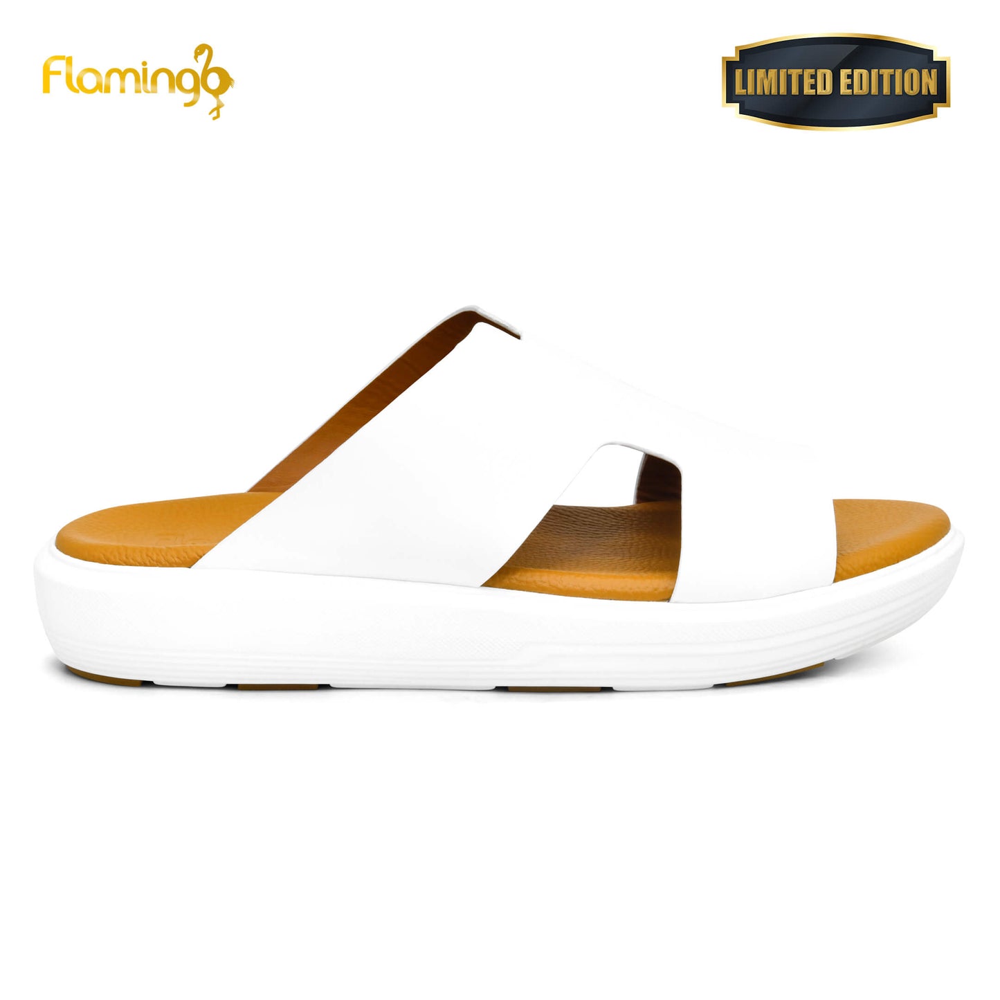 Flamingo Premium[FG112]7009 White Gents Arabic Sandal