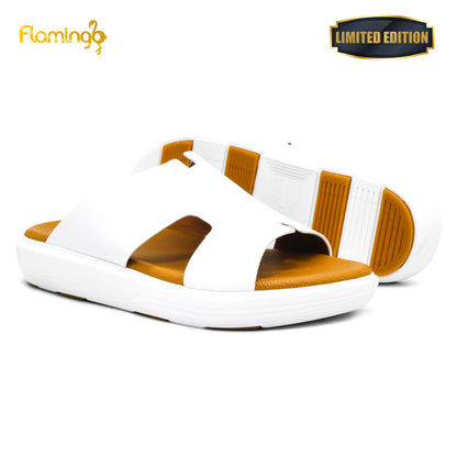 Flamingo Premium[FG112]7009 White Gents Arabic Sandal