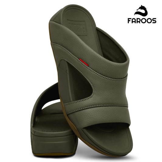 Faroos[F323]M114 Truffle Gents Arabic Sandal