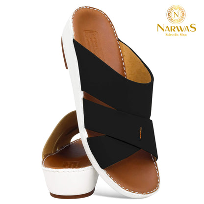 Narwas 453 [NG140] Black Arabic Gents Sandal