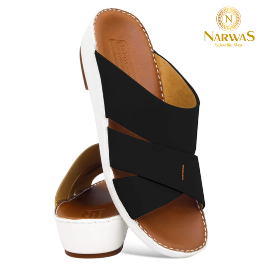 Narwas 453 [NG140] Black Arabic Gents Sandal