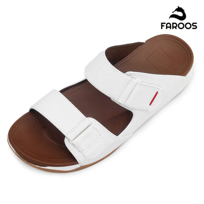 Faroos[F443]M113 White Gents Arabic Sandal