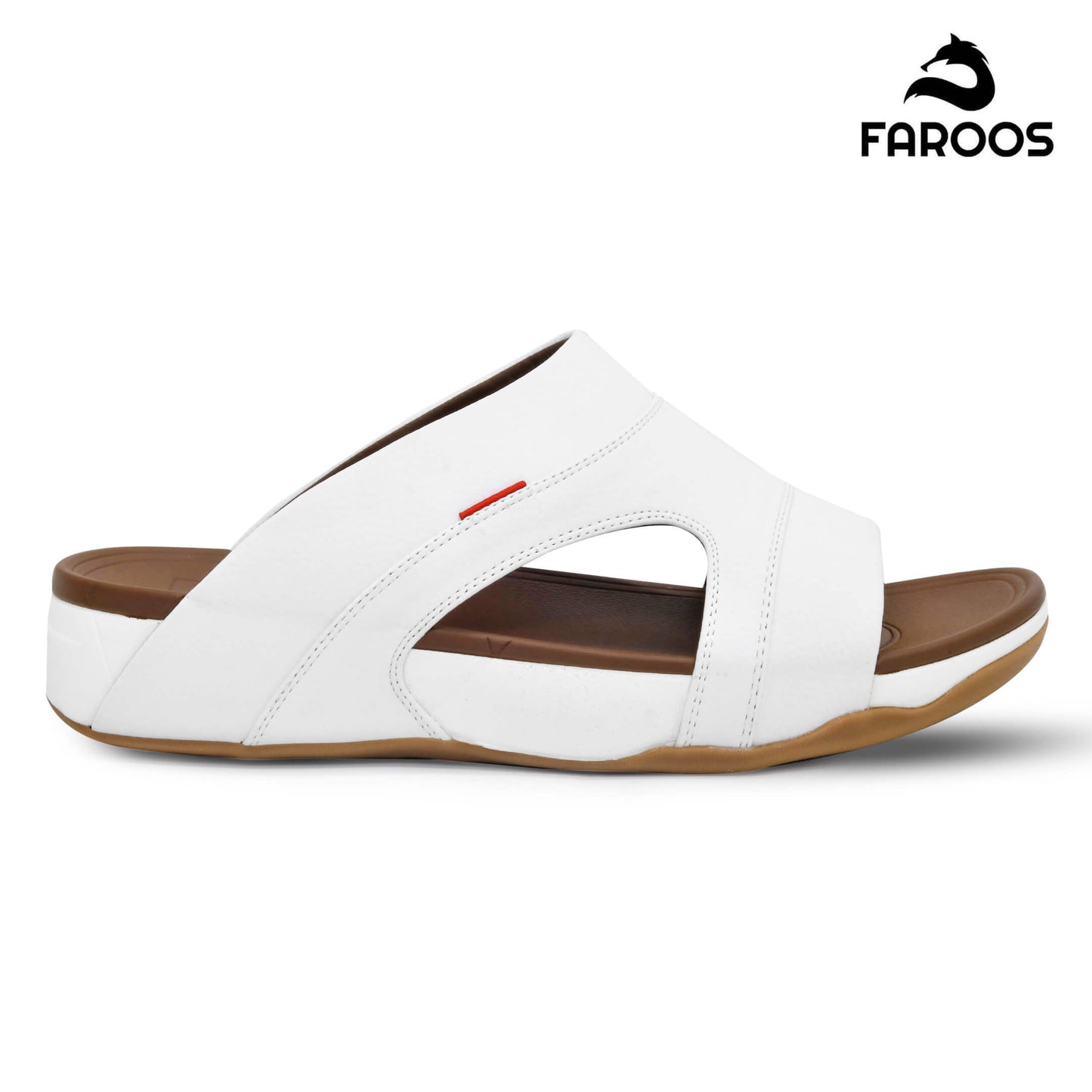 Faroos[F324]M114 White Gents Arabic Sandal