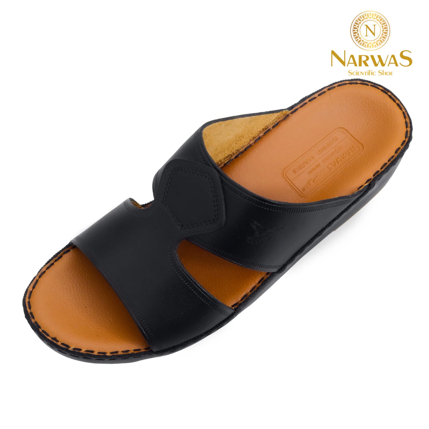 Narwas [N] 1000 Black Tan Gents Sandal