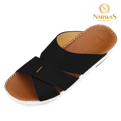 Narwas 453 [NG140] Black Arabic Gents Sandal