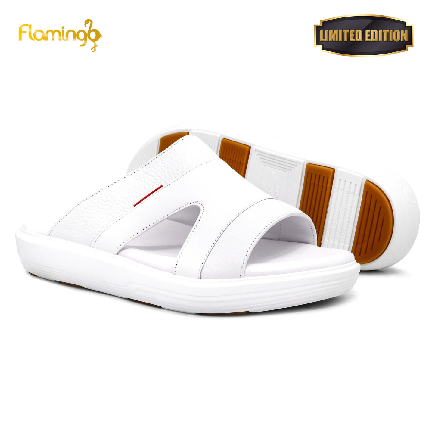 Flamingo Premium[FG118]7005 White Gents Arabic Sandal