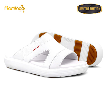 Flamingo Premium[FG118]7005 White Gents Arabic Sandal