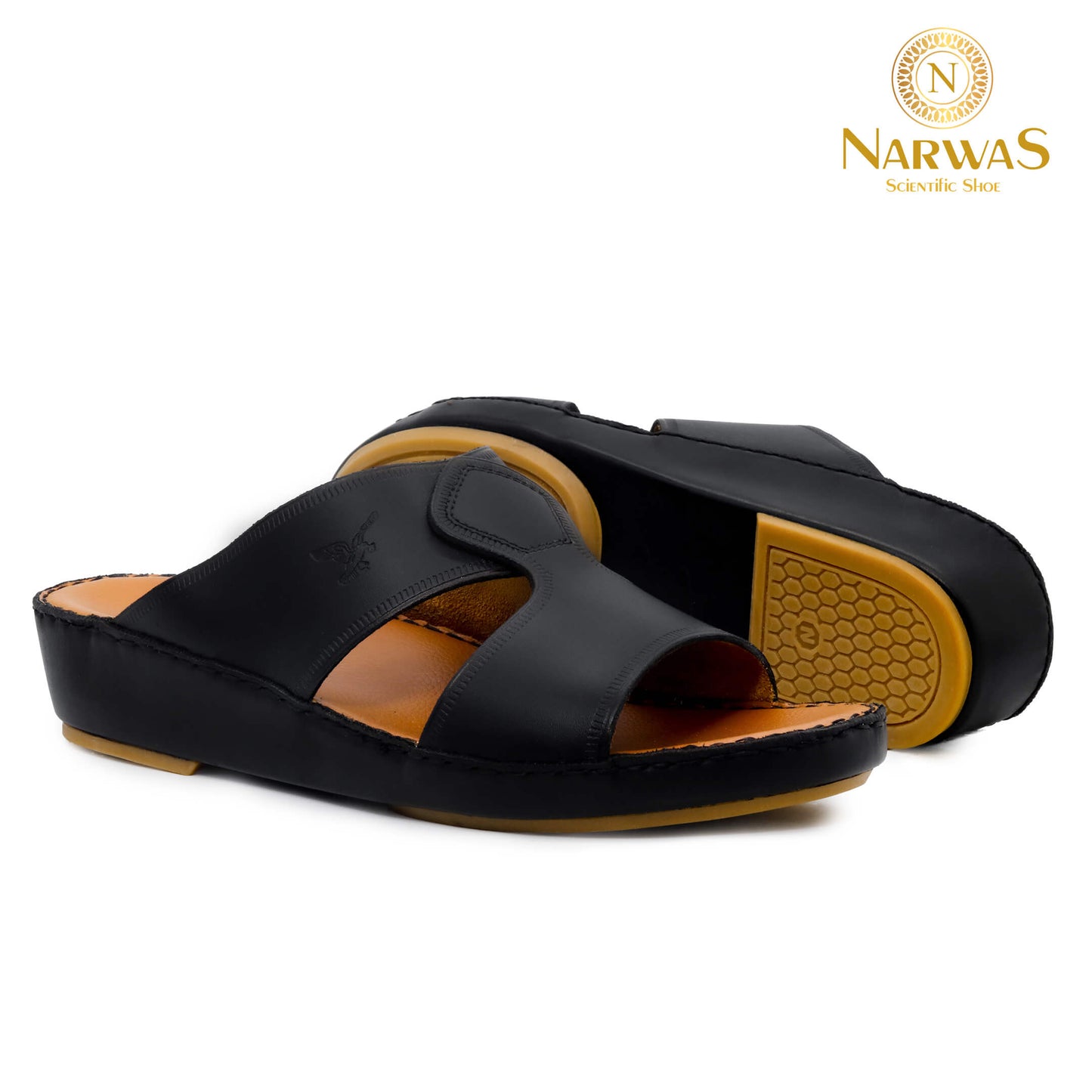 Narwas [N] 1000 Black Tan Gents Sandal