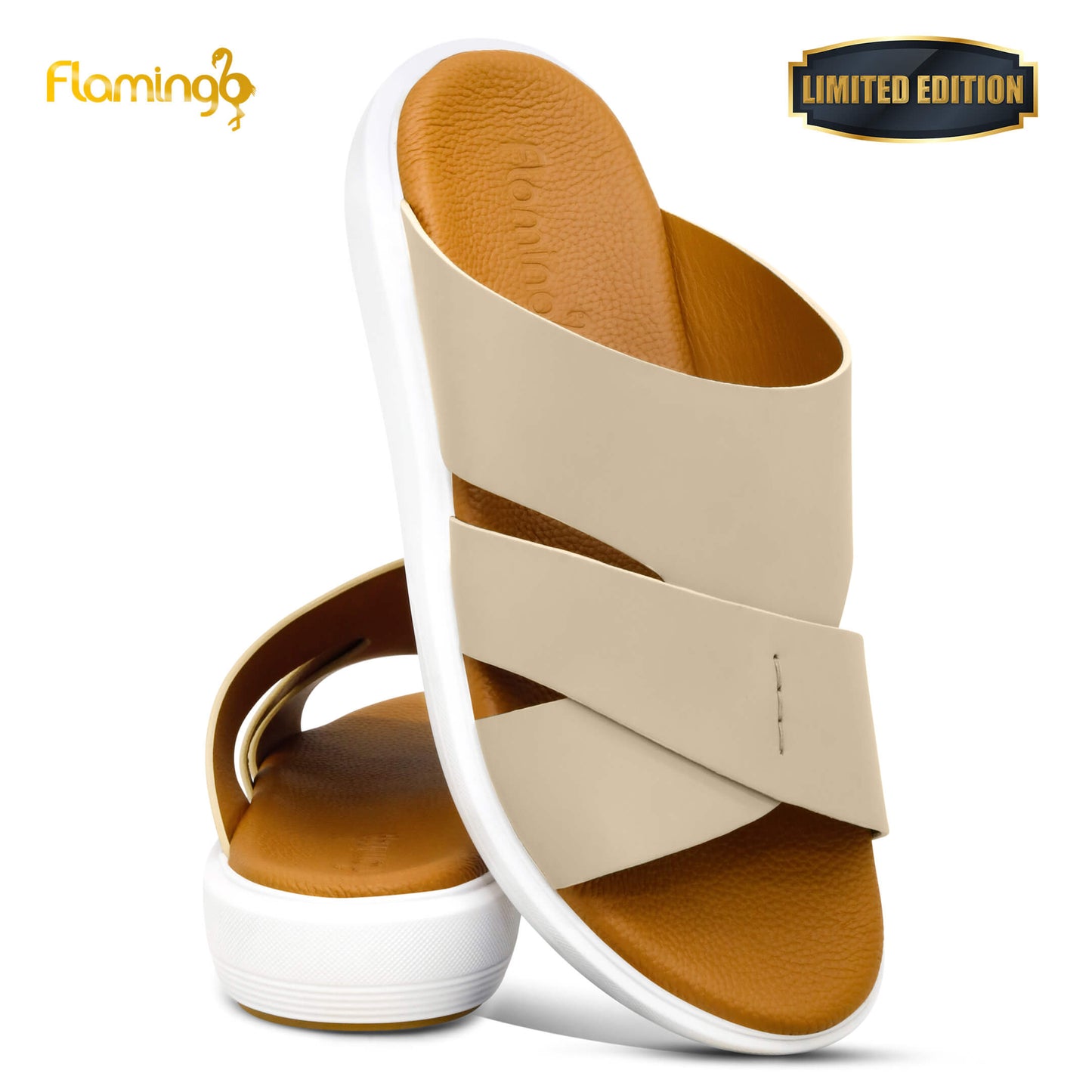 Flamingo Premium[FG105]7001 Beige Gents Arabic Sandal