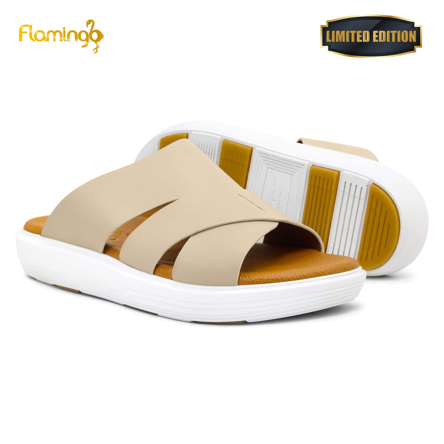 Flamingo Premium[FG105]7001 Beige Gents Arabic Sandal
