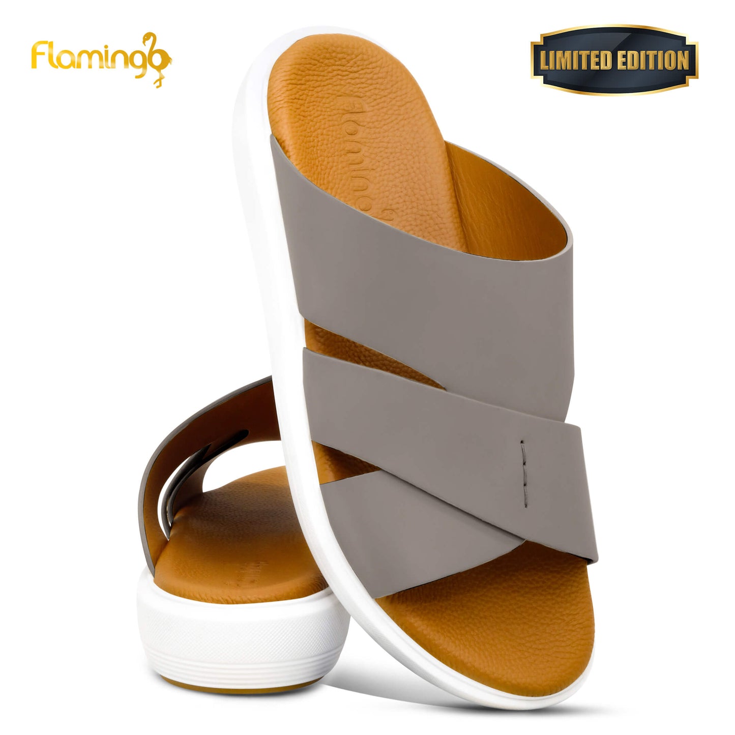 Flamingo Premium[FG107]7001 Stone Gents Arabic Sandal