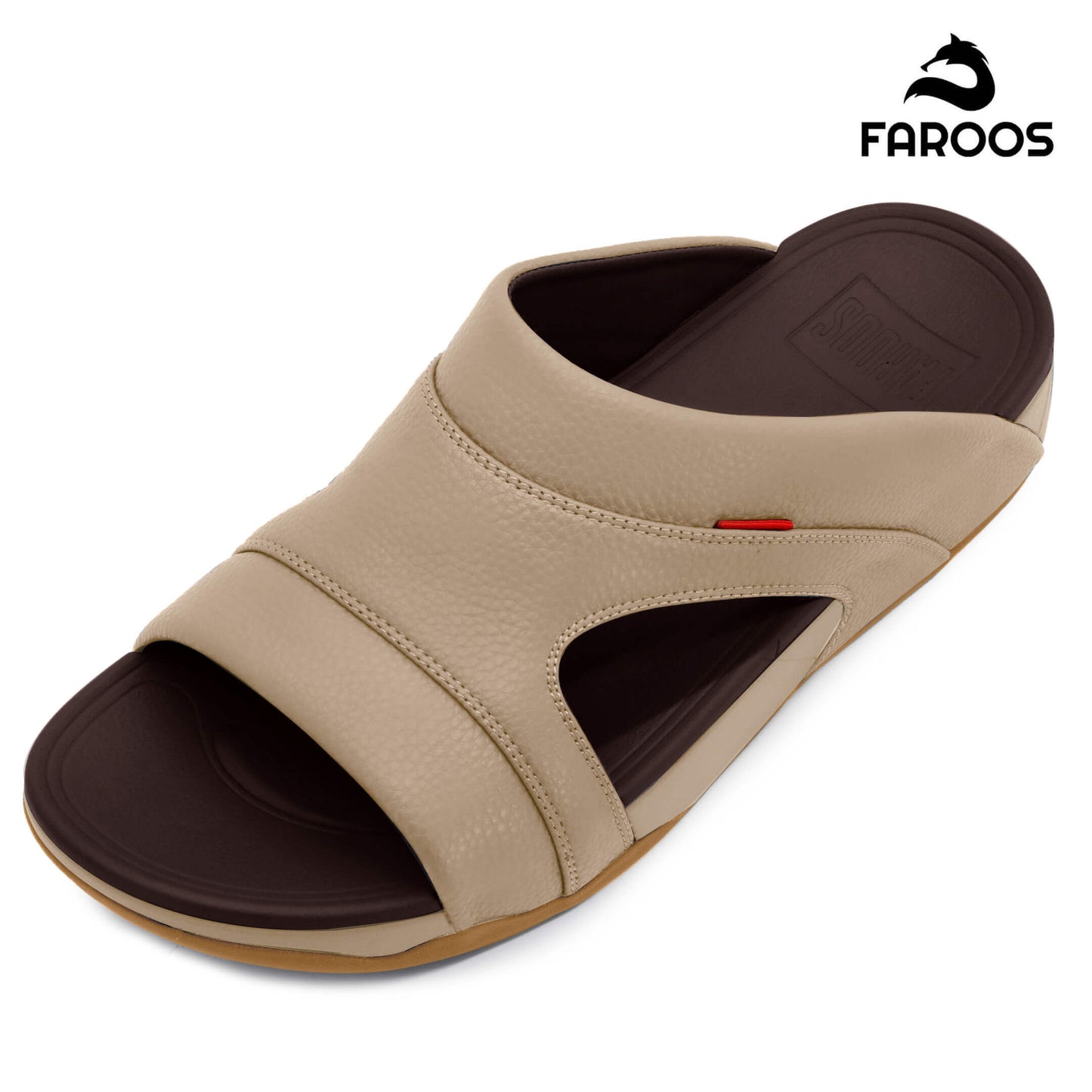 Faroos[F369]M133 Stone Gents Arabic Sandal