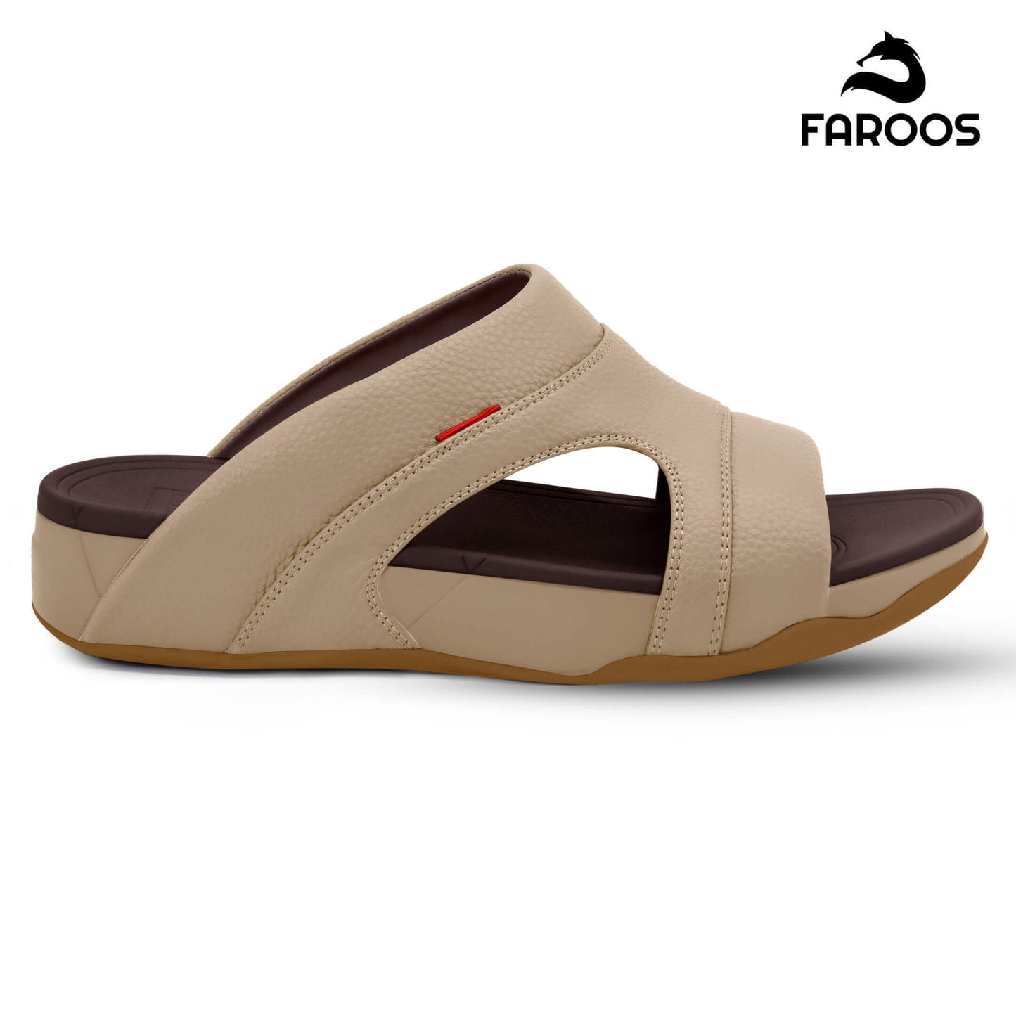 Faroos[F369]M133 Stone Gents Arabic Sandal
