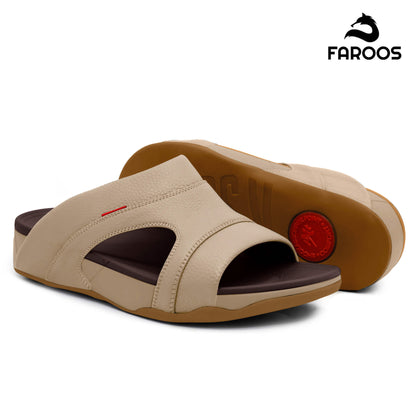 Faroos[F369]M133 Stone Gents Arabic Sandal