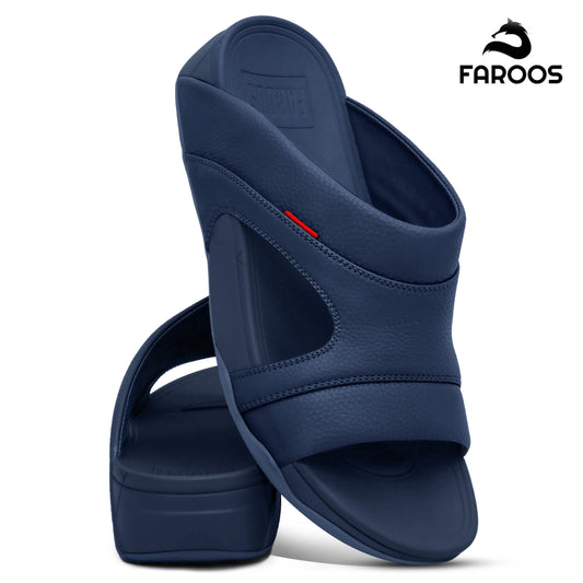 Faroos[F424]M137 Navy Gents Arabic Sandal