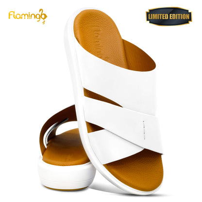 Flamingo Premium[FG108]7001 White Gents Arabic Sandal