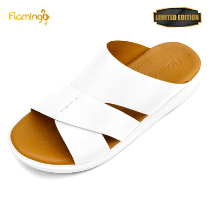 Flamingo Premium[FG108]7001 White Gents Arabic Sandal