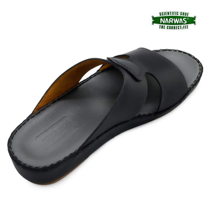 Narwas 1000[NG106] Black Gray Gents Arabic Sandal