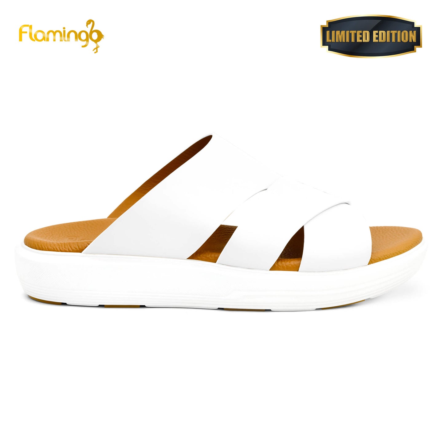 Flamingo Premium[FG108]7001 White Gents Arabic Sandal