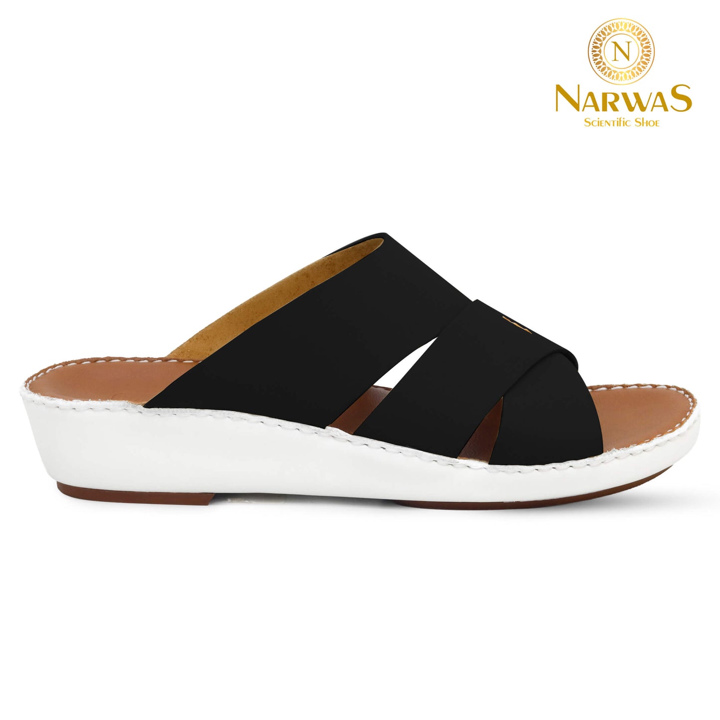 Narwas 453 [NG140] Black Arabic Gents Sandal