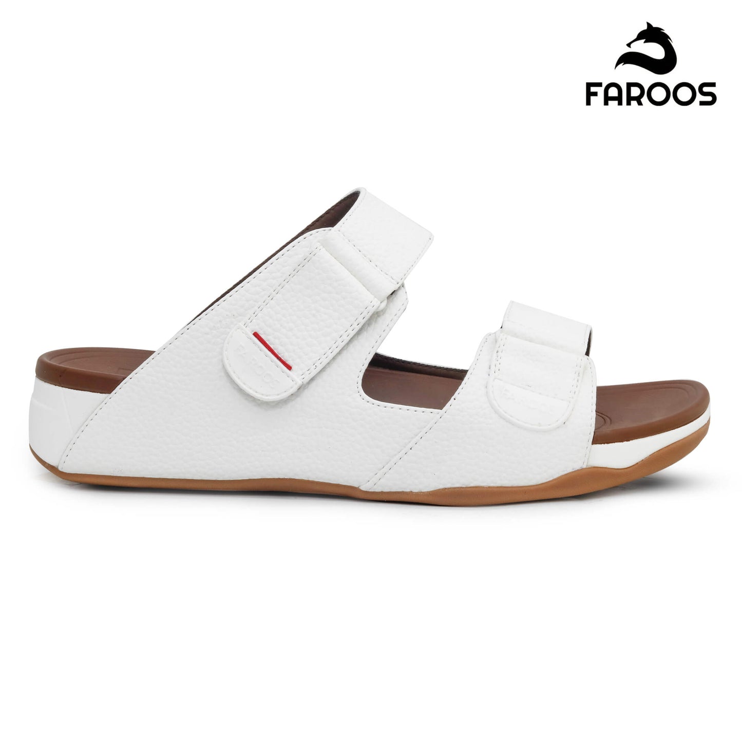 Faroos[F443]M113 White Gents Arabic Sandal