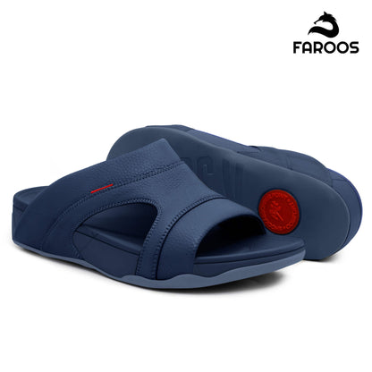 Faroos[F424]M137 Navy Gents Arabic Sandal