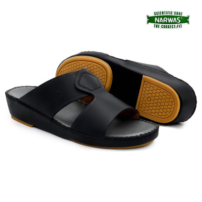 Narwas 1000[NG106] Black Gray Gents Arabic Sandal