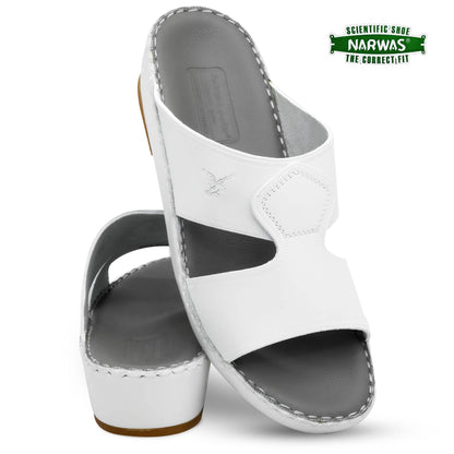Narwas 1000[NG107] White Gray Gents Arabic Sandal